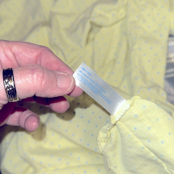 Celestial Dreams Yellow Polka Dot Sleeping Gown NWOT 3X - Picture 6 of 6